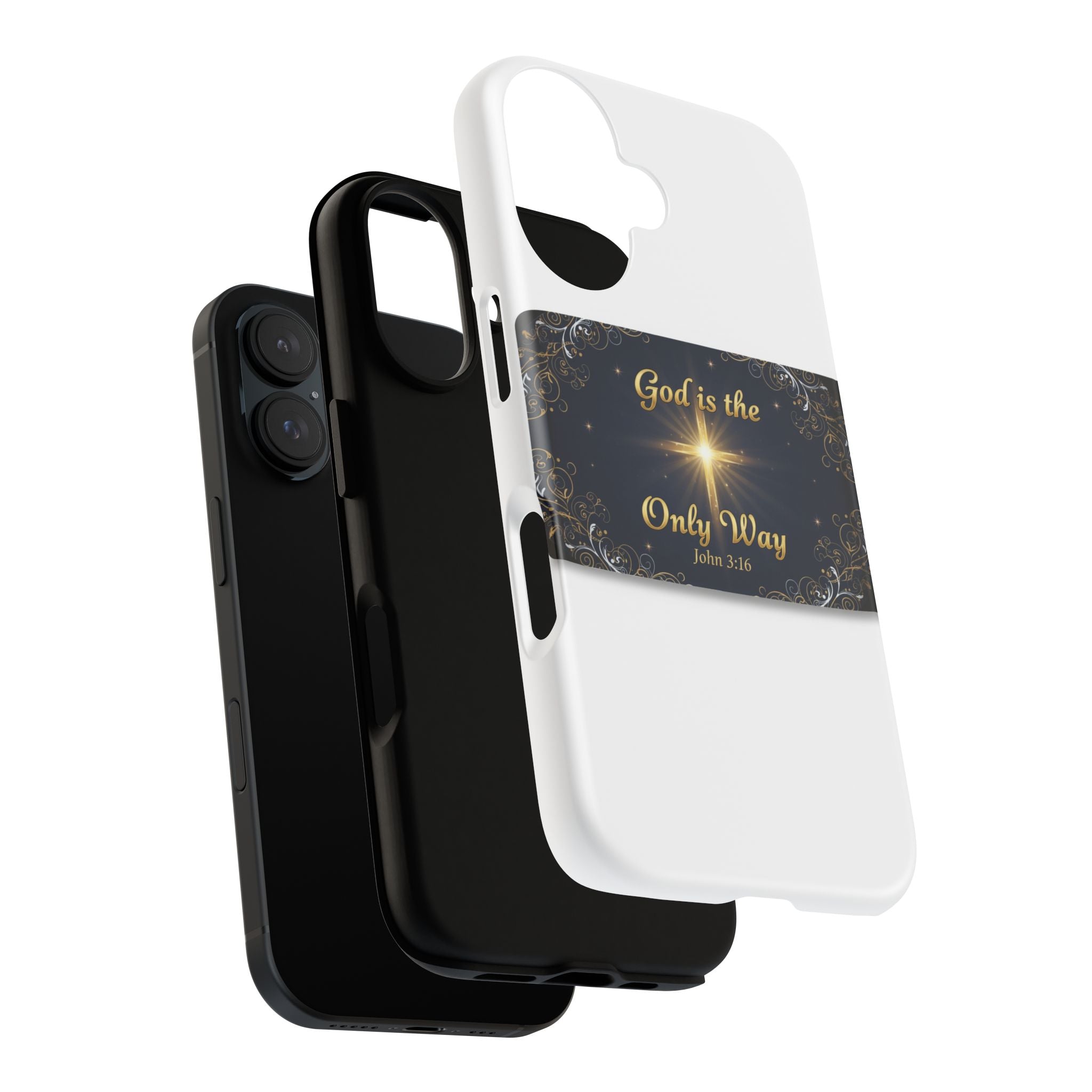 Christian Phone Case – “God Is the Only Way” John 3:16 Inspirational Tough Case