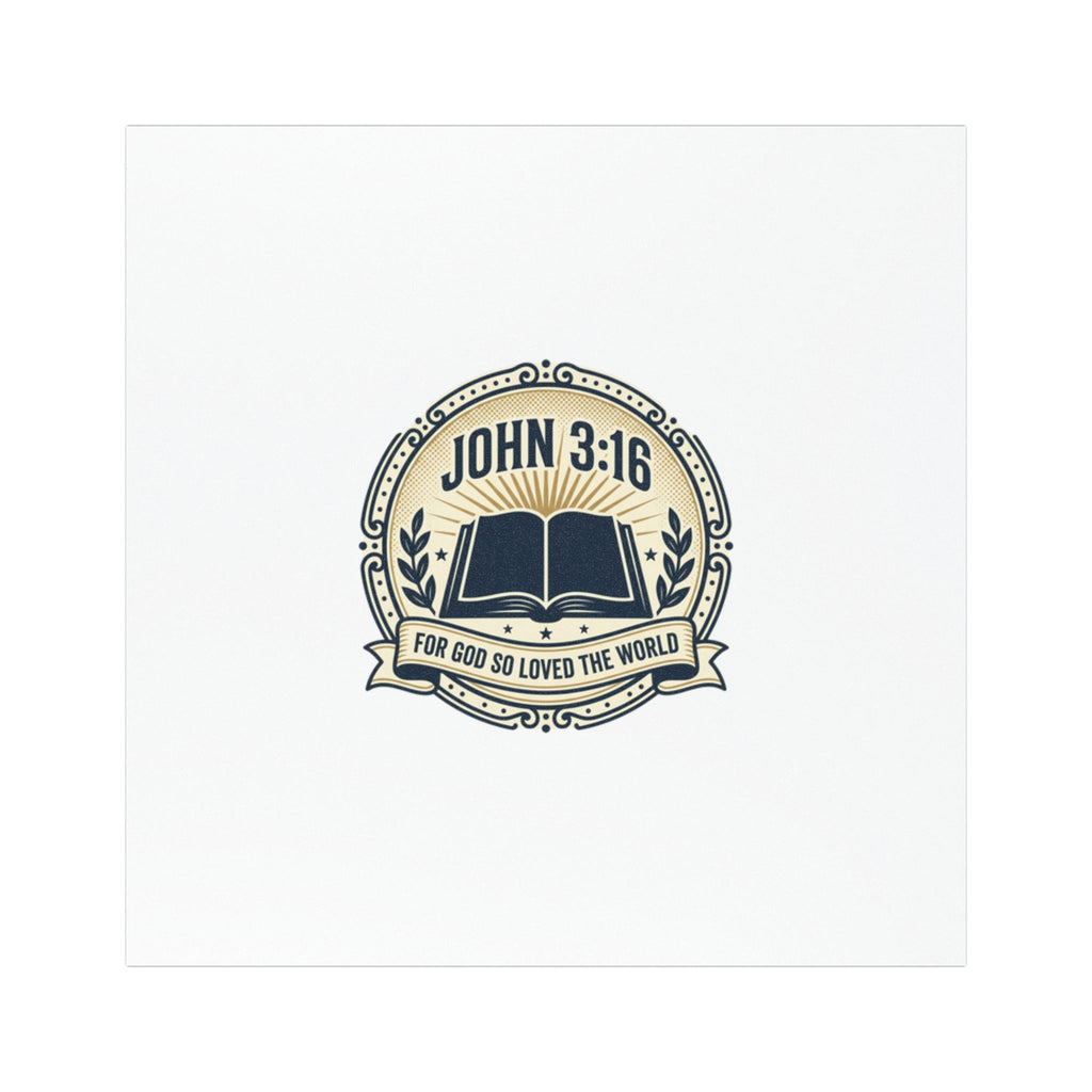 John 3:16 Bible Car Magnet — Christian Scripture Faith Emblem