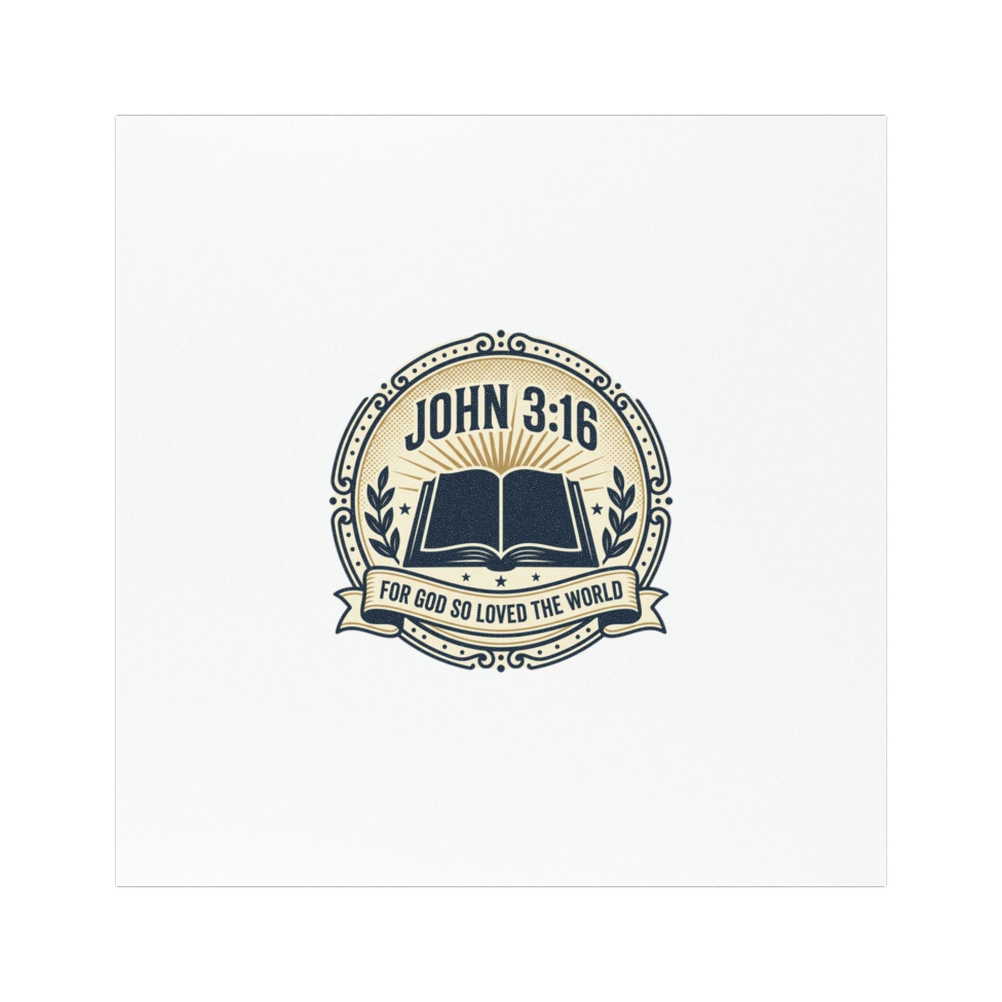 John 3:16 Bible Car Magnet — Christian Scripture Faith Emblem