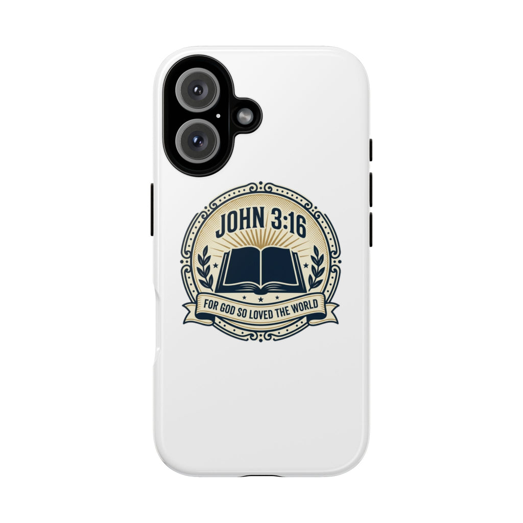 John 3:16 Bible Verse Phone Case — Christian Scripture Tough Case