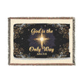 Religious Woven Blanket – "God Is Love" Inspirational Throw