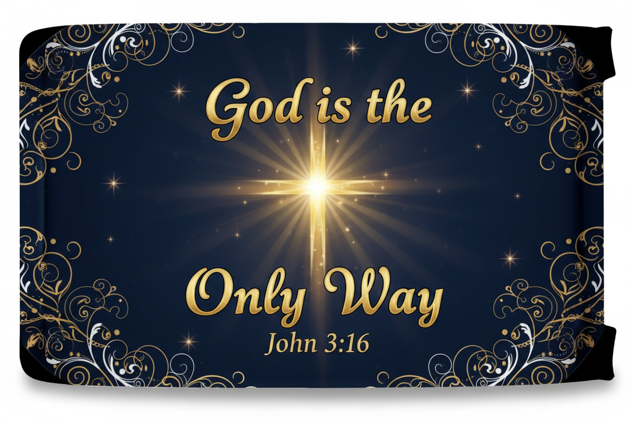 Faith T-Shirt — "God is the Only Way" Inspirational Christian Tee (John 14:6)