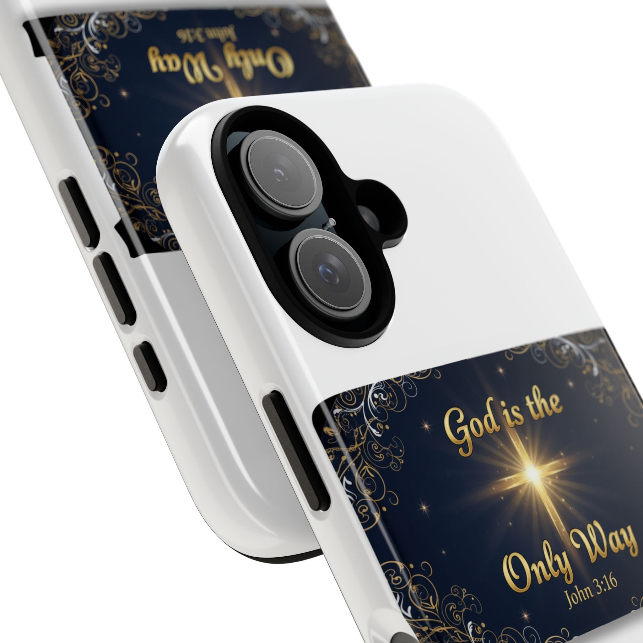 Christian Phone Case – “God Is the Only Way” John 3:16 Inspirational Tough Case