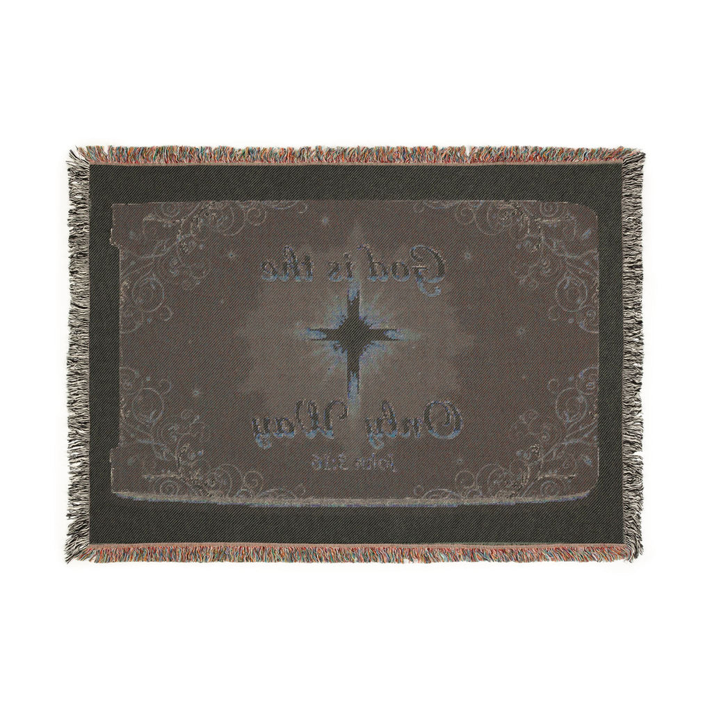 Religious Woven Blanket – "God Is Love" Inspirational Throw