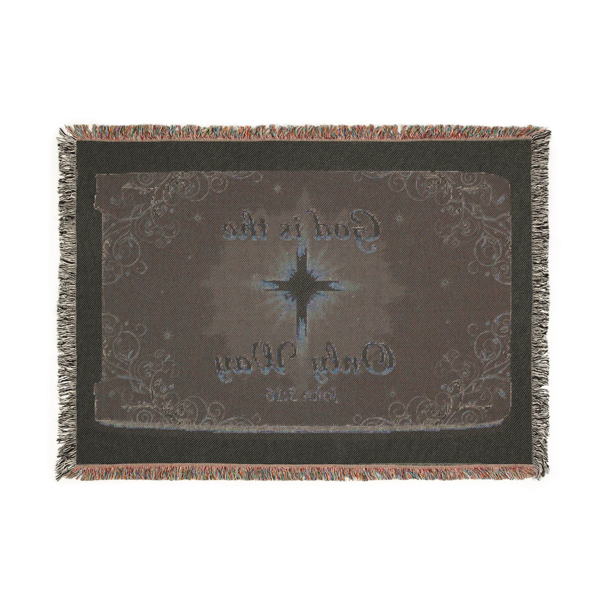 Religious Woven Blanket – "God Is Love" Inspirational Throw