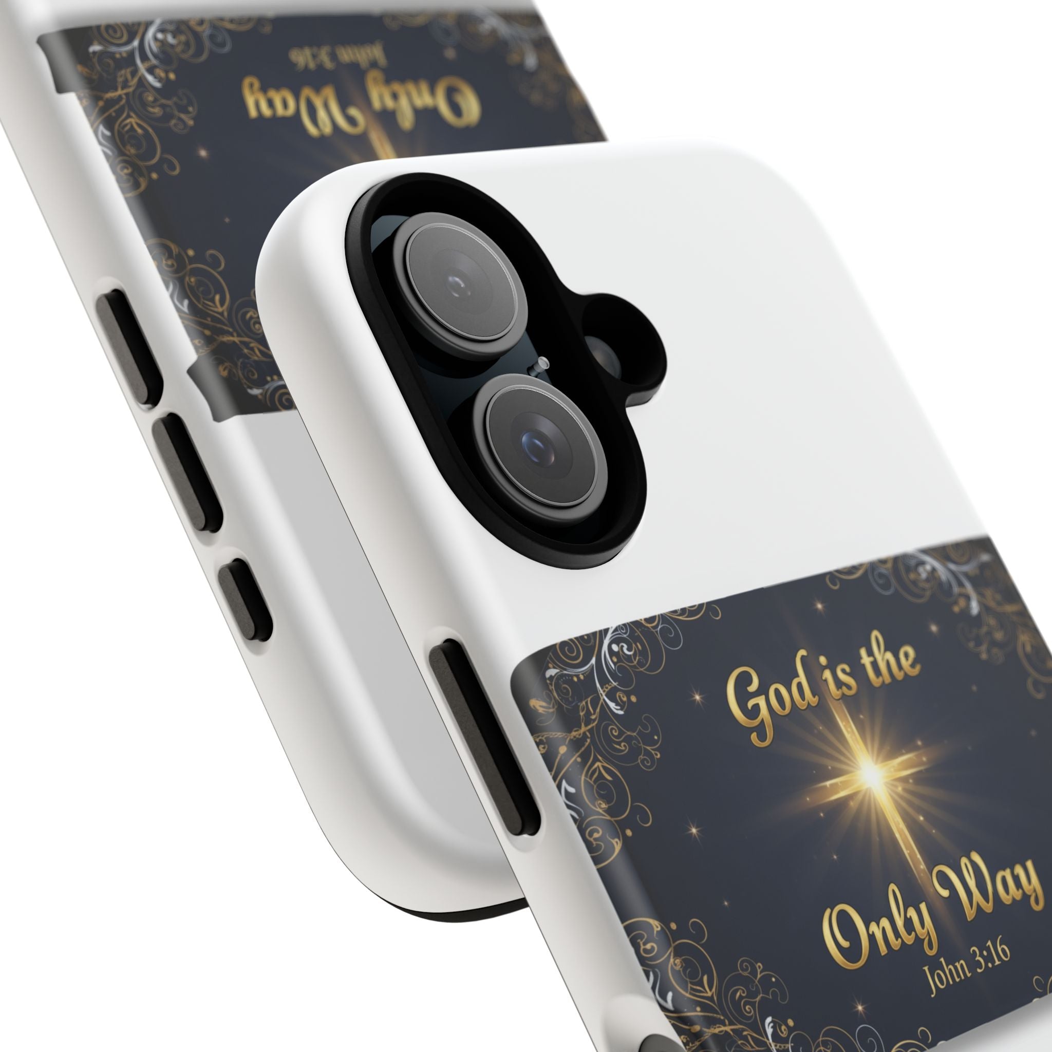 Christian Phone Case – “God Is the Only Way” John 3:16 Inspirational Tough Case