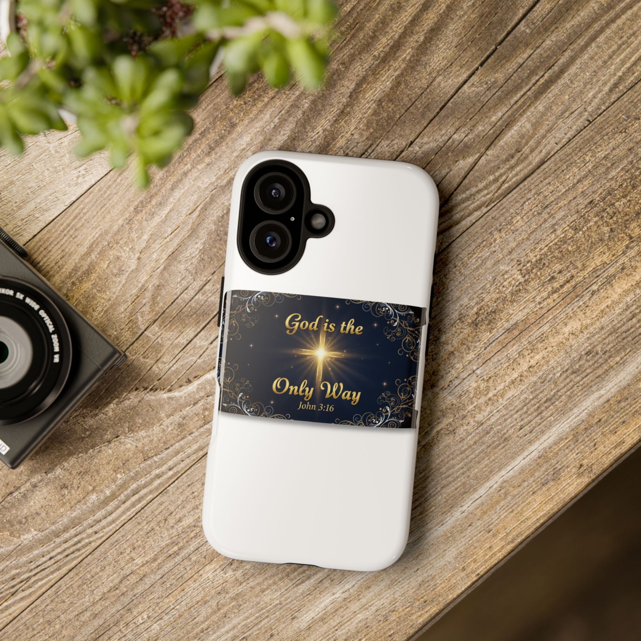 Christian Phone Case – “God Is the Only Way” John 3:16 Inspirational Tough Case