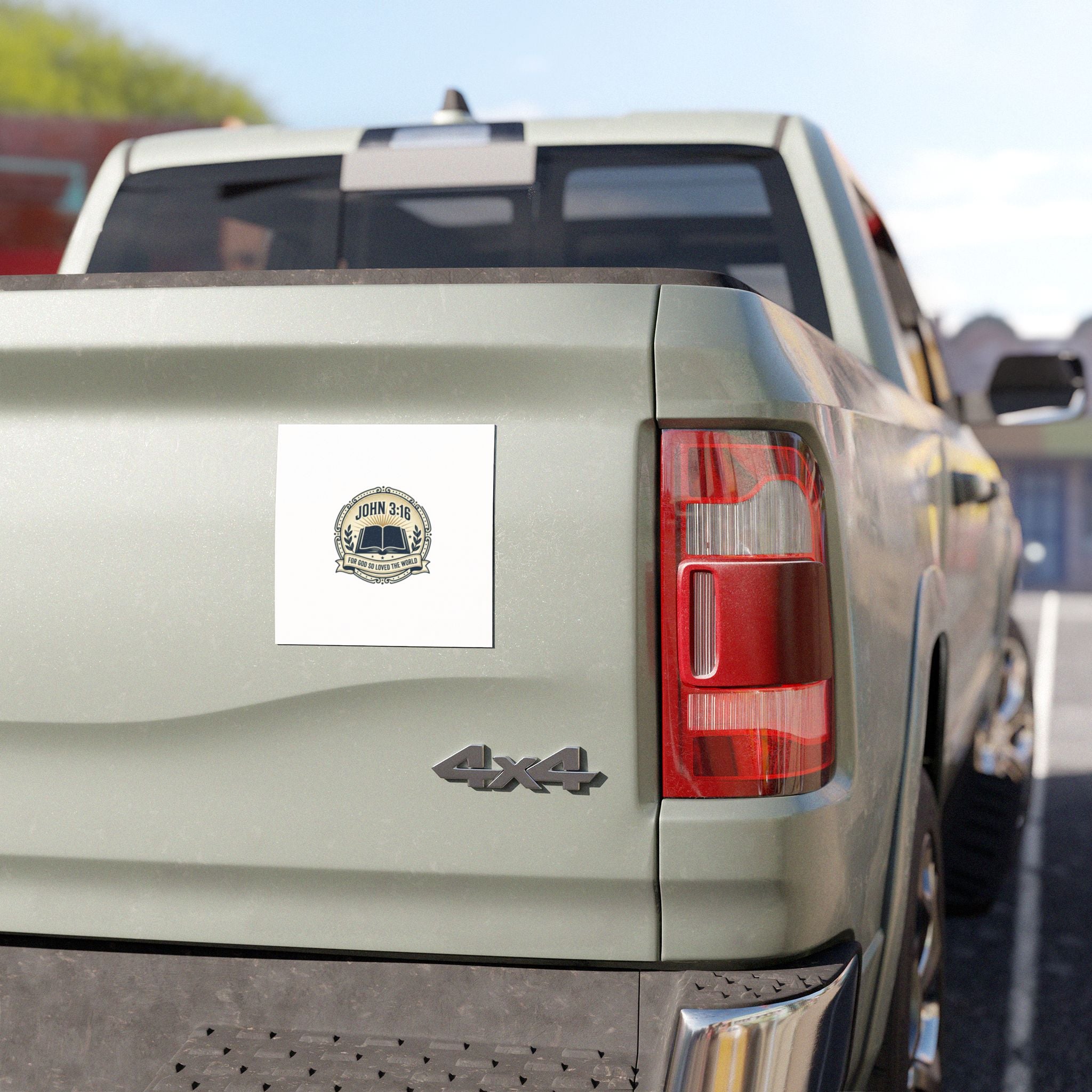 John 3:16 Bible Car Magnet — Christian Scripture Faith Emblem