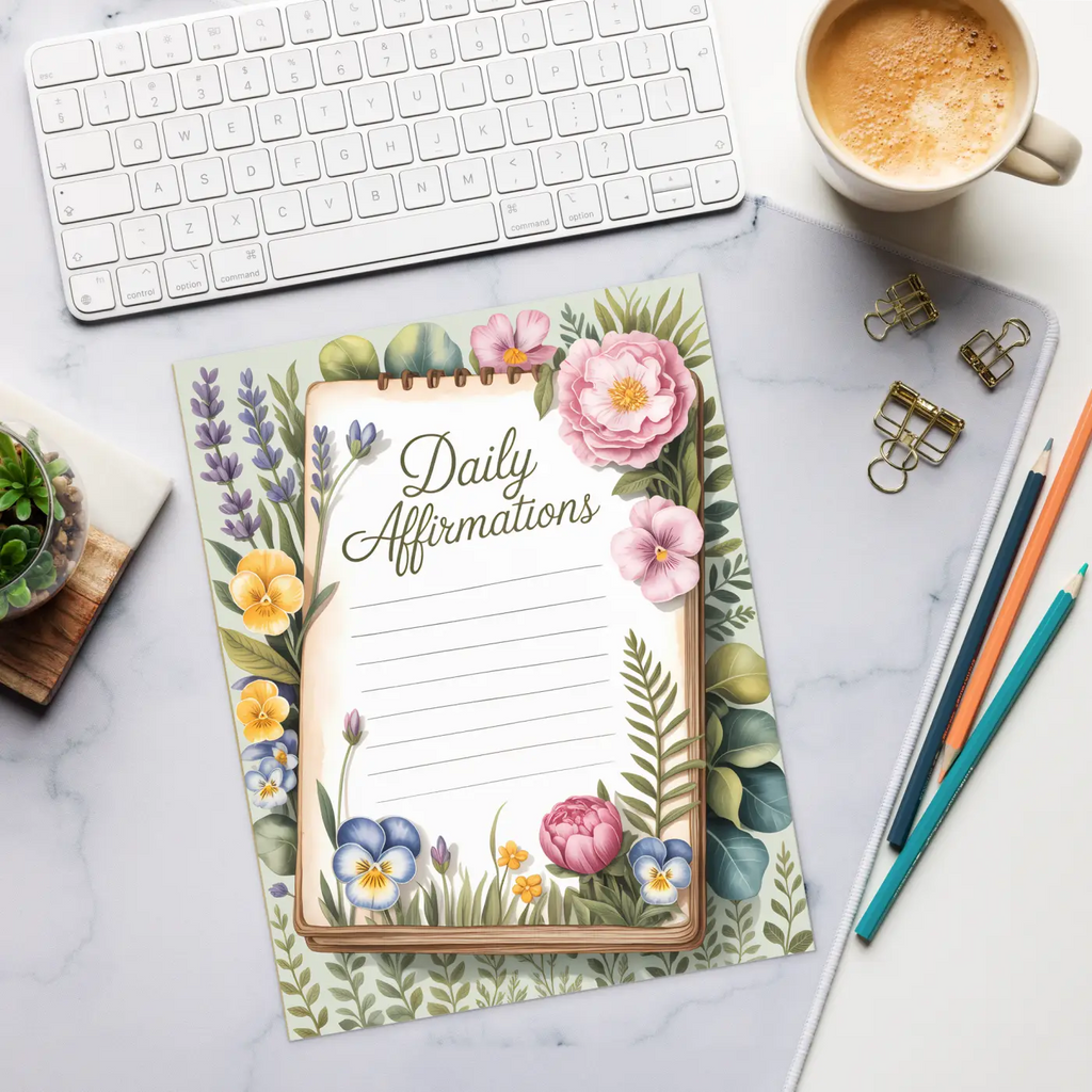 Affirmations Notepad Boost Positivity - Daily Uplift - DipaliZ