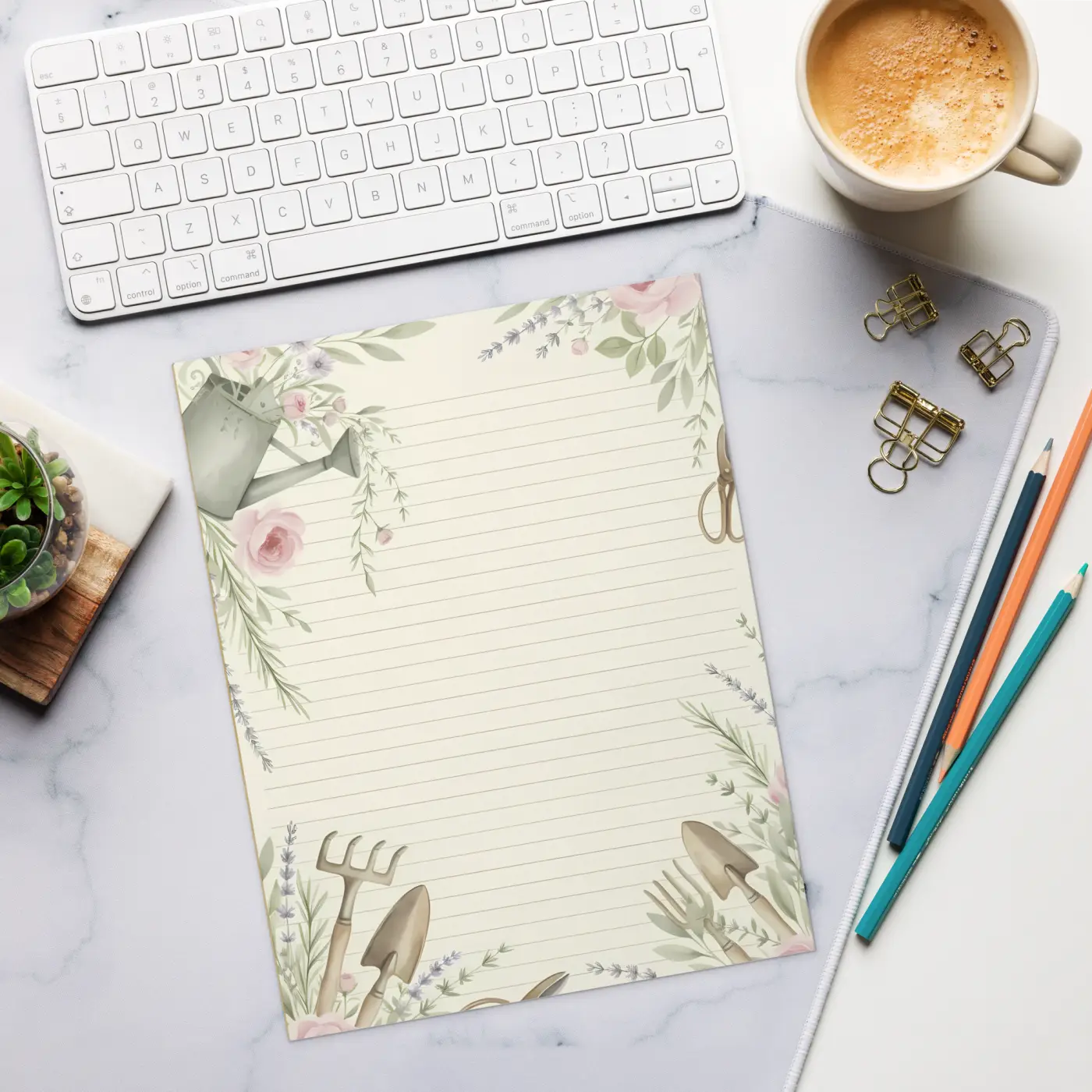 Garden Theme Design Notepad - Fresh Morning Inspiration - DipaliZ