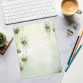Terrarium Plant Ruled Notepad - Botanical Design - DipaliZ